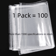 thumbnail image 1 of Bolsa autoadhesiva transparente para embalaje de ropa, bolsa de plástico, bolsa de polipropileno autosellada para mascarillas, 1 of 5