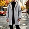 thumbnail image 5 of cocolona Mens Fleece Lined Hoodies Full Zip Long Sleeve Oversized Tunic Hooded Sweatshirts Winter Thick Warm Coats, 5 of 6