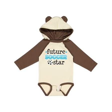 

Inktastic Future Soccer Star Gift Baby Boy Long Sleeve Bodysuit