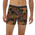 thumbnail image 2 of Rateoe Chicken Rooster Print Men’s Underwear Boxer Briefs Soft Comfortable Underwear Boxer Briefs, Long Leg Briefs,Anti-chafing Boxer Briefs, 2 of 7