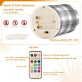 thumbnail image 4 of Black and White Checkered Stripes 2 PCS LED Flickering Flameless Candles with Remote Control Realistic 3D Wick Window Candles Sets for Wedding Table Home Decoration Gifts, 4 of 7