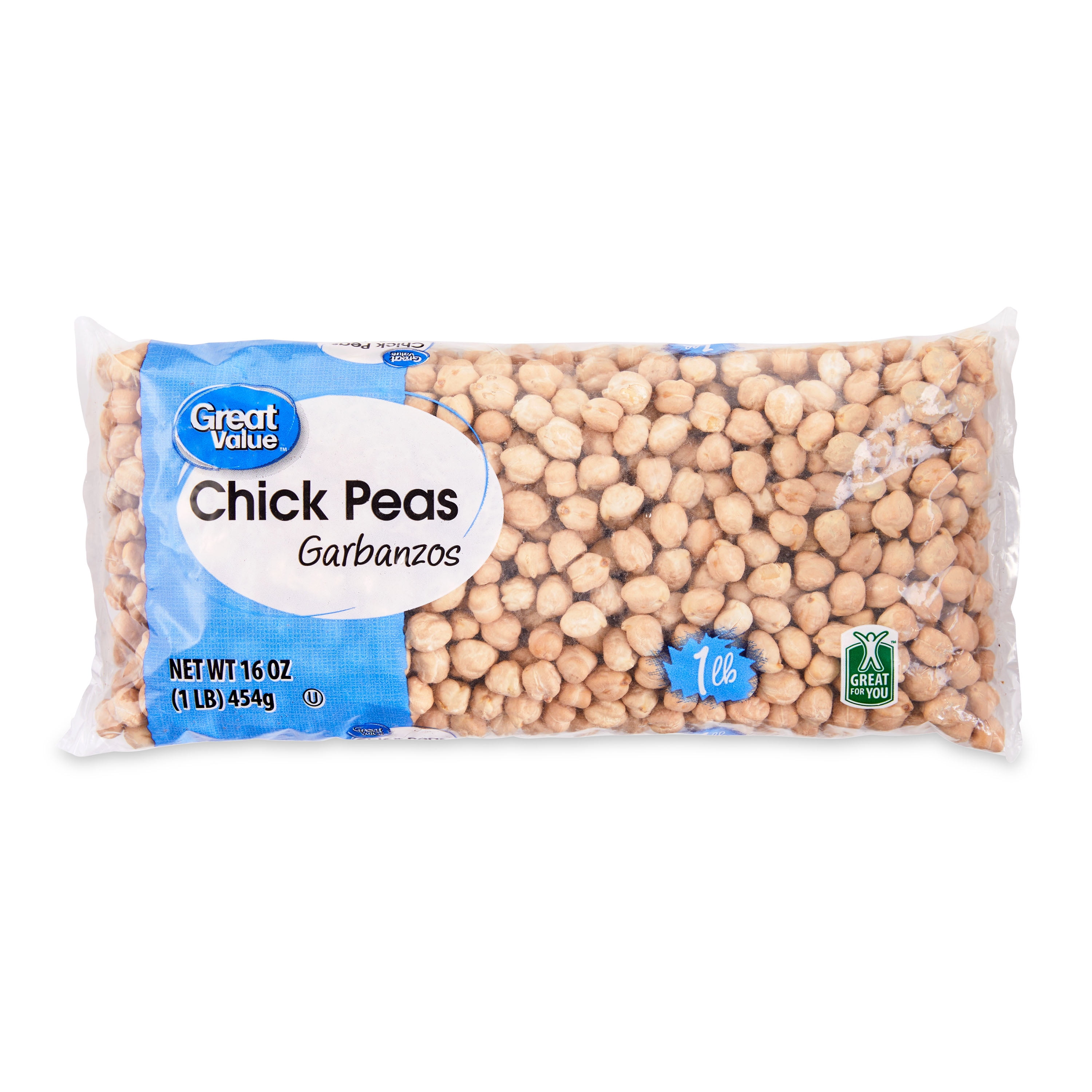 Great Value Chick Peas Garbanzos, 1 lb