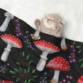thumbnail image 2 of Pofeuu Red Mushrooms Print Puppy Blanket,Dog Blankets,Pet Blanket Cozy Cat Blankets for Indoor Cats, Fuzzy Pet Blanket for Kitten Doggy Dog Blankets-Large, 2 of 8