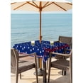 thumbnail image 3 of Outdoor Tablecloth with Umbrella Hole for Patio/Picnic/Party/Camping, 4th of July Waterproof Table Cloth Square Cover Washable, Independence Day American Patriotic Stars Blue (54"x 54"), 3 of 8