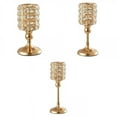 thumbnail image 1 of 3 piezas de candelabros de oro para bodas de cristal decoración de oficinas de iglesia BLESIY candelabros de escritorio de cristal, 1 of 8