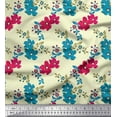thumbnail image 1 of Soimoi Rayon Fabric Leaves & Floral Artistic Print Fabric by the Yard 42 Inch Wide, 1 of 1