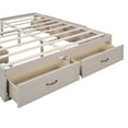 thumbnail image 3 of Bellemave Queen Beds with 6 Storage Drawers, Wood Queen Size Platform Bed Frame with Wood Slat Support, Rustic Style Storage Bed Frame Noise-Free, No Box Spring Needed（Antique White), 3 of 8