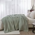 thumbnail image 5 of Great Bay Home All-Season Waffle Cotton Bed Blanket 90x66 (Twin, Eucalyptus), 5 of 6