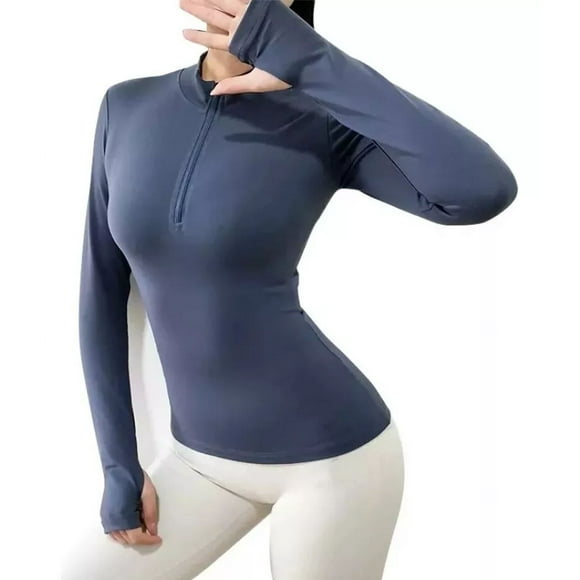 Playera Blusa Deportiva Gym Casual Manga Larga Mujer Elastic