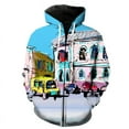 thumbnail image 1 of Sudadera con cremallera para hombre, con estampado 3D abstracto de grafiti artístico, para primavera y otoño, estilo hip hop, para adolescentes, de manga larga, estilo urbano, estilo Harajuku., 1 of 6