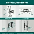 onn. Ultraslim Full Motion TV Wall Mount for 50" to 86" TVs, up to 20