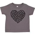 thumbnail image 3 of Inktastic Heart Made Of Paws, Dog Paws, Puppy Paws - Black Boys or Girls Toddler T-Shirt, 3 of 5