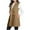Khaki, variant on Miqool Womens Long Wool Vest Double Breasted Trench Coats Work Office Blazer Jacket Fall Winter Sleeveless Jacket