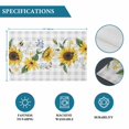 thumbnail image 6 of Sunflower Placemats Set of 12, Botanical Floral Butterfly Bee Gray White Plaid Placemats for Dining Table, Place Mats for Kitchen Tabletop, Waterproof Wipeable Dining Table Mats Set, 6 of 9