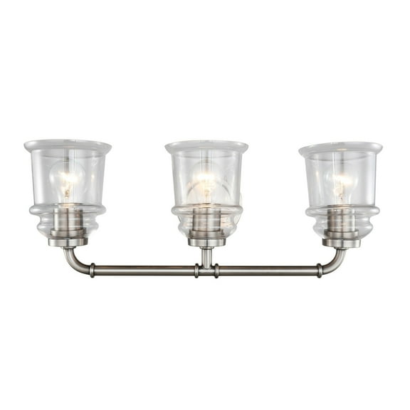 Woodbridge Lighting Elliot 19553 3-Light Metal Bath in Antique Nickel