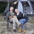 thumbnail image 2 of Outdoor Fully Padded Double Camping Chair,Beach Folding Loveseat Camping Couch Double Duo Chair Patio Heavy Duty Quad Fold Chair Arm Chair with Cup Hold, 2 of 8