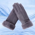 thumbnail image 1 of Guantes de invierno a prueba para mujer, guantes suaves gris Colcomx Guantes de invierno de las mujeres, 1 of 8