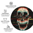 thumbnail image 4 of Bingfone Vintage Glitch Screaming Skull Leather Drinks Coasters With Set Of 6,Suitable For Home Kitchen,Coffee Cup Coasters Home Gift, 4 of 9