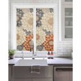 thumbnail image 2 of Window Privacy Film Vintage Spring Floral Stained Glass Window Film Decorative Sun Block Window Cover Orange Grey Watercolor Flower Window Clings Static Adhesive Sticker for Bathroom 19.6"x39.3", 2 of 7