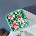 thumbnail image 4 of Autua Flowers Leaves Tropical Small Jewelry Box for Women Necklace Ring Earring Storage Organizer Travel Case Green, 4 of 5