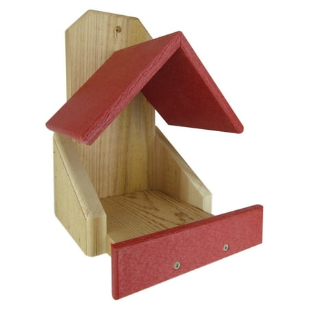 JCs Wildlife Cedar Robin Roost Birdhouse with Recycled Poly Lumber Roof,