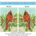 thumbnail image 5 of Toland Home Garden Winter Holly Cardinal Bird Winter Flag Double Sided 28x40 Inch, 5 of 5