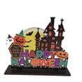 thumbnail image 2 of Decoración de fiesta de Halloween, cartel colgante para puerta del hogar, decoración de madera para Halloween, fantasma de calabaza, 2 of 2