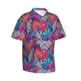 thumbnail image 3 of Xecao Tropical Leaves print Hawaiian shirt - a stylish short-sleeve button-down for men, perfect for casual beach and tropical outings., 3 of 9