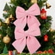 thumbnail image 3 of Decoraciones de Navidad Al Aire Libre 2 Paquetes de Terciopelo Arco de Navidad 15x14cm Agrupado Rojo Verde Rosado Blanco Paño Decoraciones Del Árbol de Navidad, 3 of 6