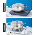 thumbnail image 2 of Japanese Deep Fryer Pot,Stainless Steel Frying Pot with Thermometer and Oil Drip Drainer Rack, Deep Fryer with Basket and lid for Kitchen French Fries (Gold,L), 2 of 8