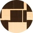 thumbnail image 1 of Ahgly Company Indoor Round Abstract Orange Contemporary Area Rugs, 6' Round, 1 of 1