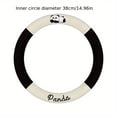 thumbnail image 3 of Panda Design Winter Plush Short Fur Car Steering Wheel Cover, Warm Non-Slip Vehicle Wheel Protector with Inner Ring, Synthetic Fiber Material, 3 of 7