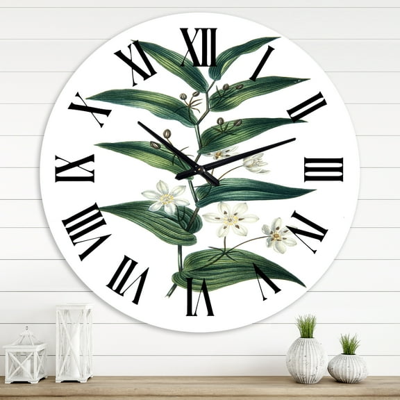Designart 1 in Quartz Farmhouse Wall Clock