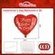 thumbnail image 2 of Paquete de 30 globos laminados con forma de corazón rojo de Gatherfun para fiestas de San Valentín, 2 of 6