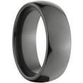 thumbnail image 3 of 8mm Half-Round Black Zirconium Ring with a High-Polished Finish, 3 of 4