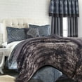 thumbnail image 3 of Chanasya Wolf Pattern Tie-Dye Faux Fur Throw Blanket - Gray, 3 of 3