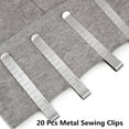 thumbnail image 3 of OFFIGAM 20Pcs Metal Hemming Clips with 3 Inches Measurement Ruler for Sewing and Quilting, 3 of 5