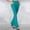 Sky Blue, variant on Aloohaidyvio Pants for Women Casual Temperament Pockets Solid Color Micro Pull Slim Flare Trousers