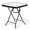 Transparent-square, variant on Folding Outdoor Side Table -Patio End Bistro Tables Portable Small 17.5" Square Tempered Glass Top Waterproof Dining Coffee Metal Black