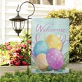 thumbnail image 4 of Watercolor Spring Floral Eggs Farmhouse Garden Flags Happy Easter Day Yard Flags Irish Holiday Outdoor Flags 12×18 in Burlap Small Yard Decoration, 4 of 4