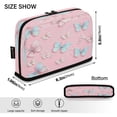 thumbnail image 3 of Standing Pencil Case with Base Large Capacity Stationery Pouch Pen Bag with Zipper for Women Men Pink and Light Blue Butterflies, 3 of 7