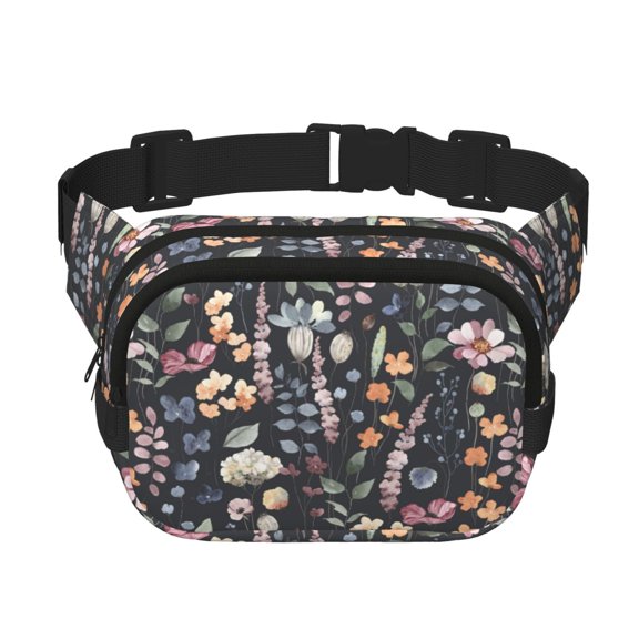 Easygdp Wildflower Watercolor 1 Fanny Packs for Women Men, Belt Bag, Fashion Crossbody Bags, for Workout/Running/Hiking