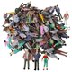 thumbnail image 1 of 200 Figuras de personas pintadas a mano Yuxing escenas callejeras escala 1:50, 1 of 2