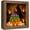 Magic Cauldron, variant on Halloween Shadow Box Frame DIY Lighted Craft Kit, Halloween Decorations Indoor, Memory Box Display Case with Crystal Glass & Wooden Frame, LED Night Light Gothic Decor (Moon)