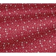 thumbnail image 4 of oneOone Cotton Jersey Bright Red Fabric Snowflake,Star & Tree Dress Material Fabric Print Fabric By The Yard 58 Inch Wide, 4 of 4