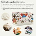 thumbnail image 6 of GZHJMY 2 Pack Collapsible Organizer Storage Bins with Japan Doodle Cartoon Cute Print,14.2"x10.2" Rectangular Fabric Baskets with Sturdy Leather Handles for Home/Office/Bathroom, 6 of 7