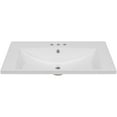 thumbnail image 3 of 30" Single Bathroom Vanity Top with White Basin, 3-Faucet Holes, Ceramic, Predrilled Holes (Basin without Cabinet), 3 of 8