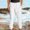 White, variant on Muscularfit with Pockets Pants for Men Cotton Linen Joggers Travel Pants Mens Pants Casual Taper White High Rise Classic Fit Size XXXL