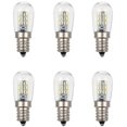 thumbnail image 1 of AC110V/220V LED Mini Refrigerator Light Fridge Lamp E12 Bulb Base Socket Holder SMD3014 (White 6PCS, 110V), 1 of 6