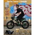thumbnail image 5 of Spark Electric Bike for Adults, 1500W Peak Motor Over 28 MPH(Unlock to 35MPH) EBike, 20" Fat Tires with Dual Suspension & Brakes Motorcycle Green, 5 of 5